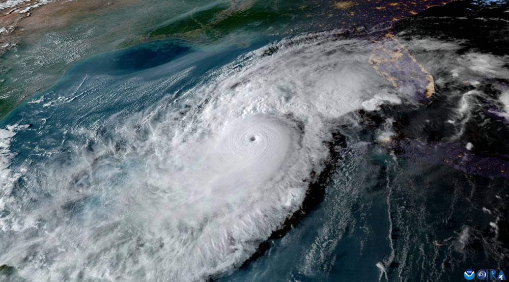 Hurricane Milton from NOAA's GOES-16 satellite